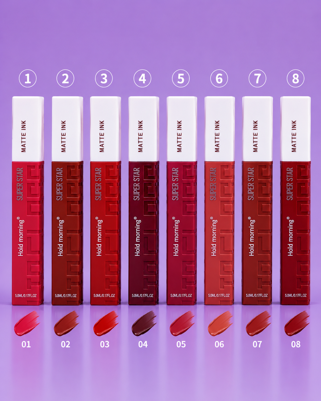 Labial mate súper Stay tapón blanco