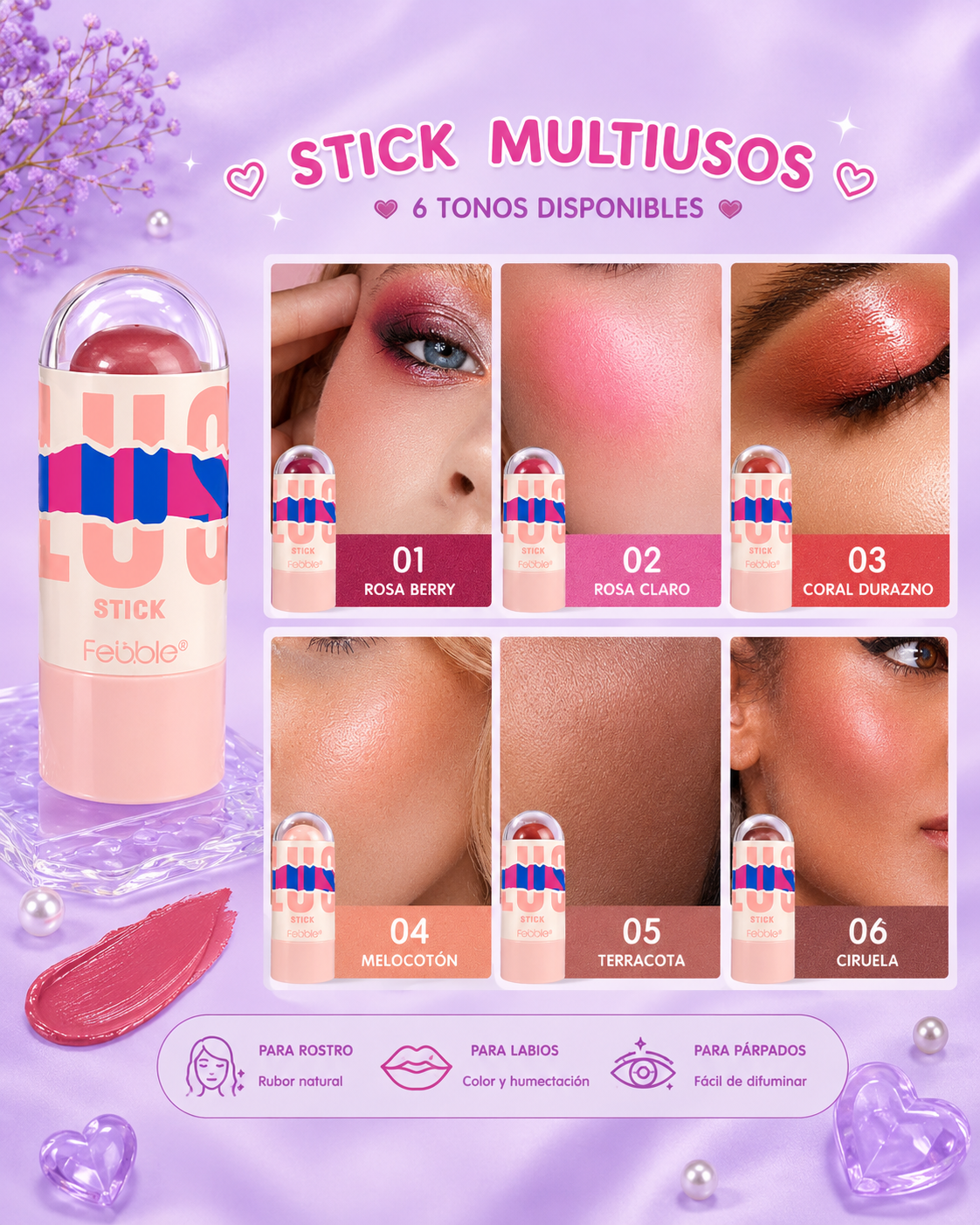 Blush en barra febble stick