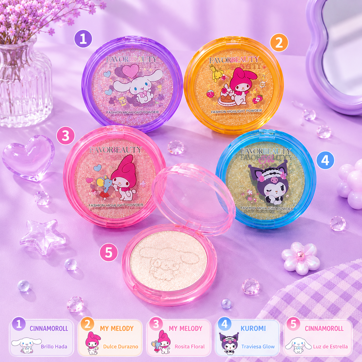 Iluminador compacto Sanrio