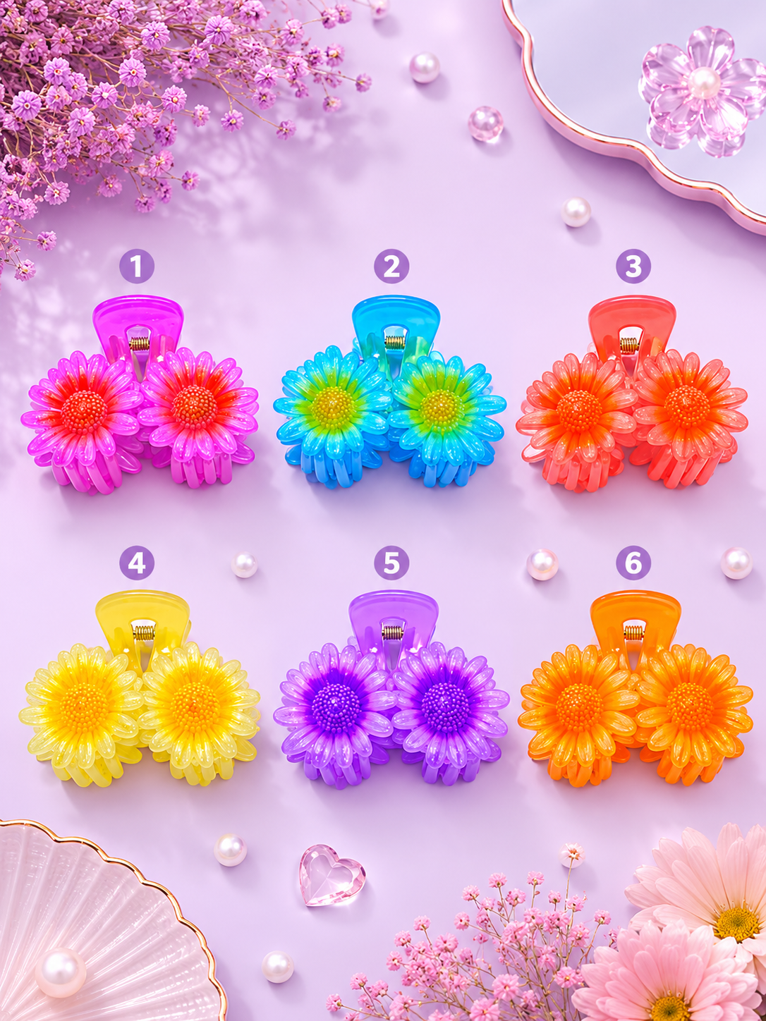 Gancho doble girasol