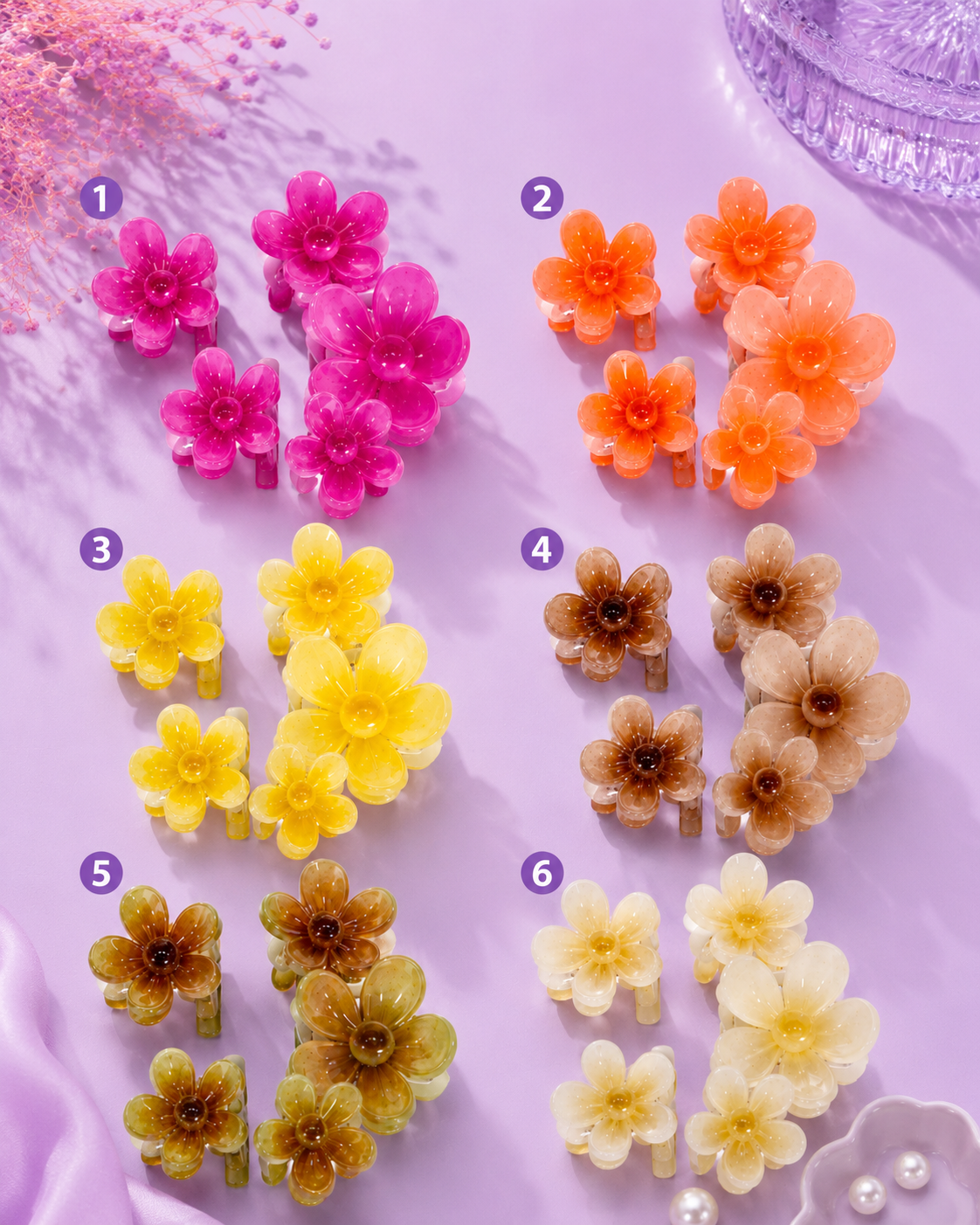 Set 3 en 1 flor redonda