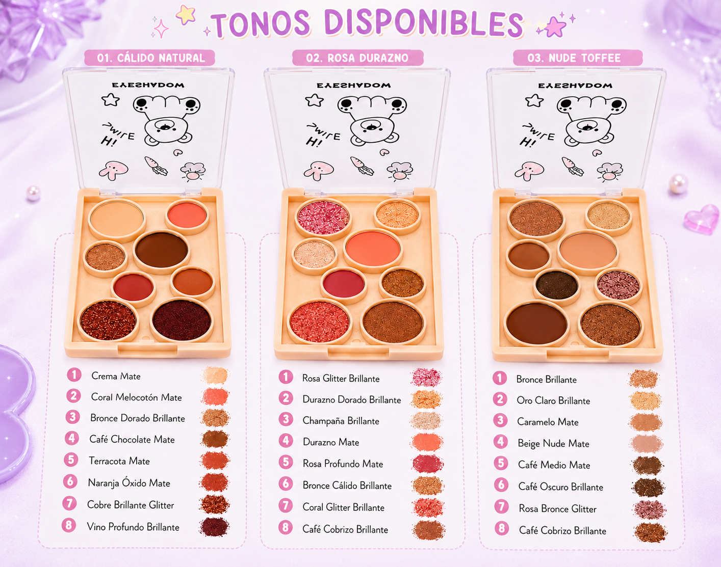 Paleta de sombras osito