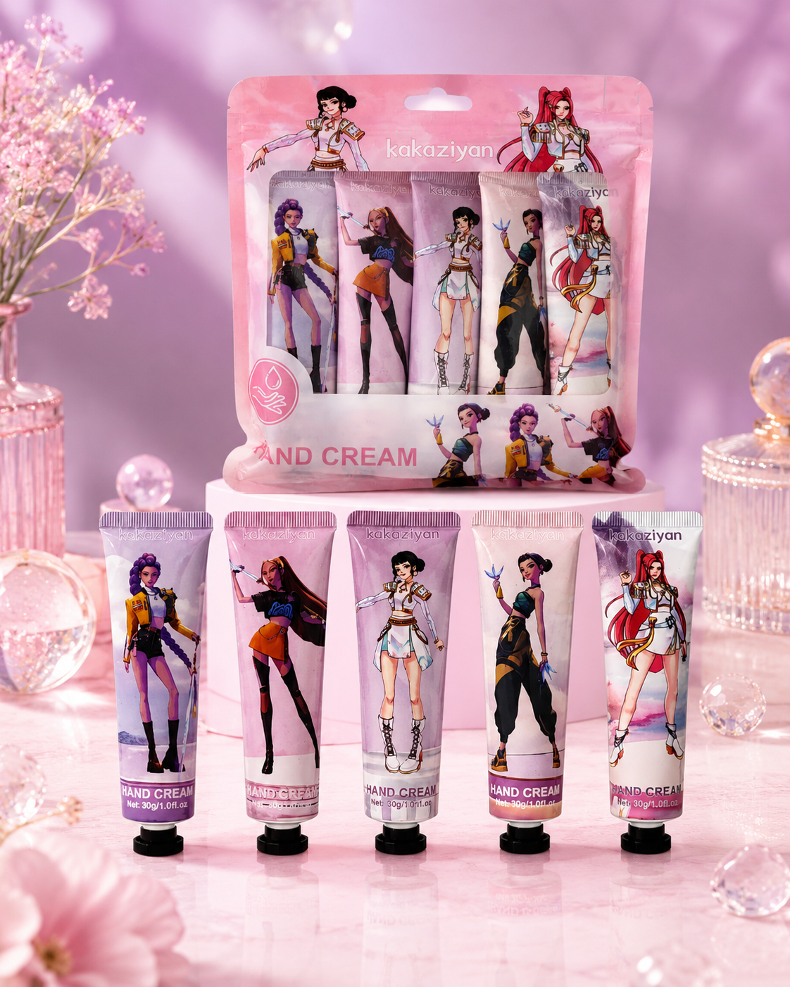 Set de crema guerreras kpop