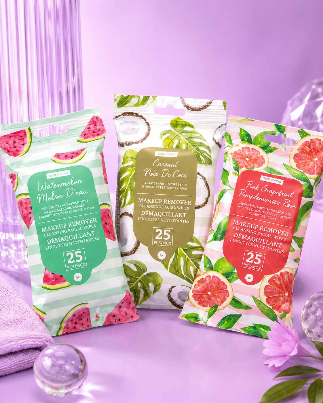 Toallitas desmaquillante de frutas
