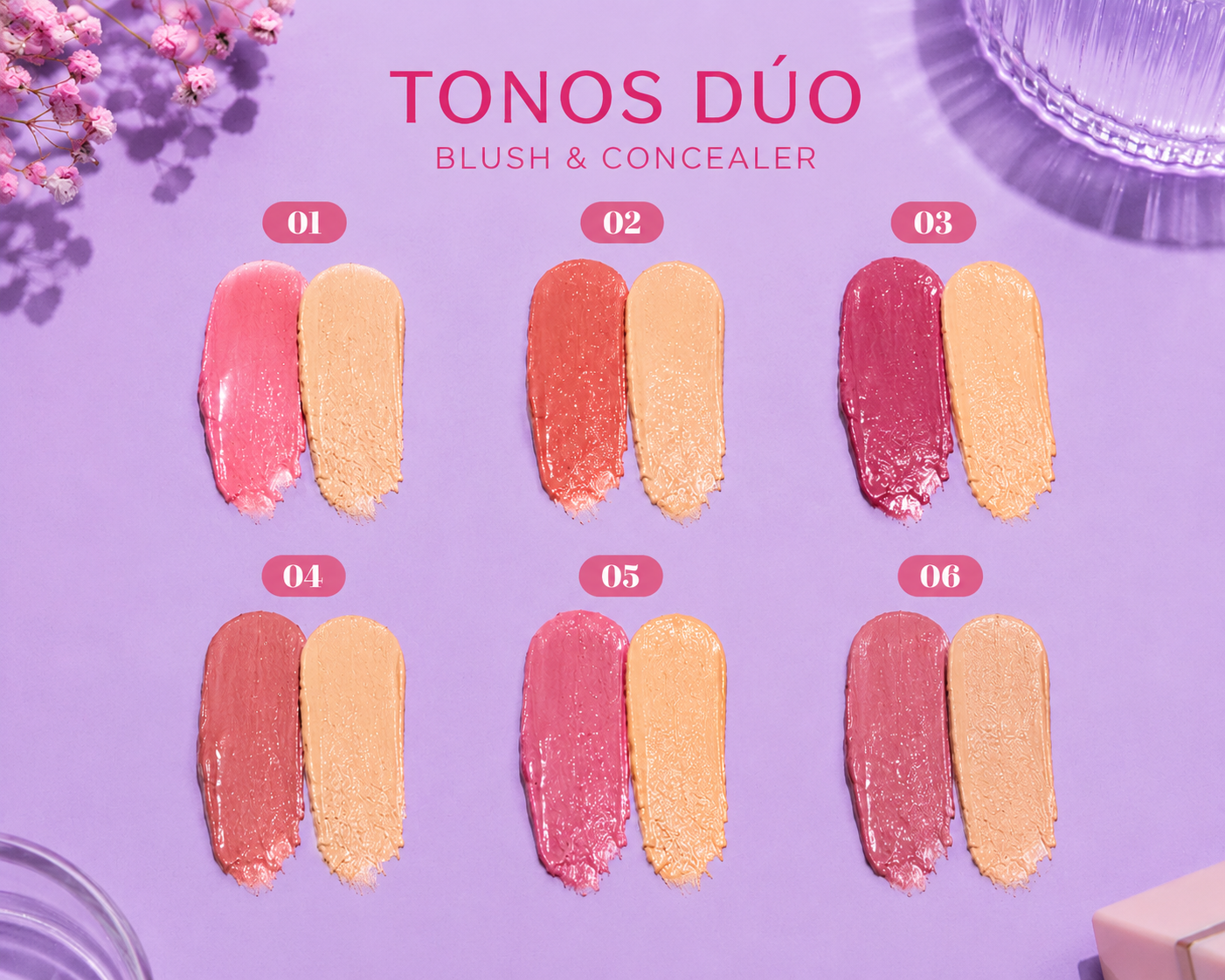 Dúo pink key corrector y Blush