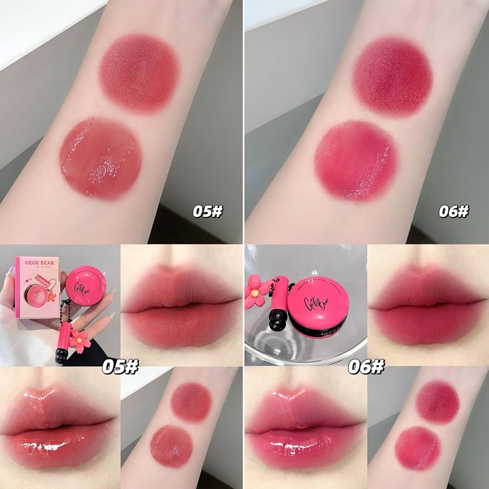 Labial dĂșo gege bear con llavero y aplicador