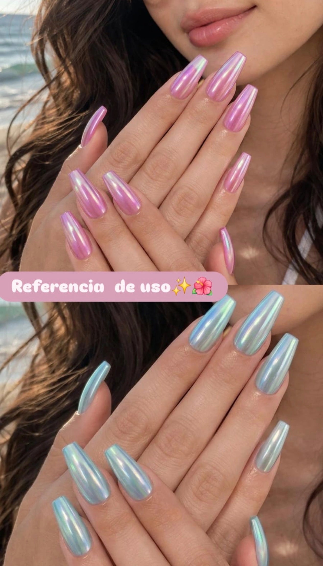 Uñas press on aurora