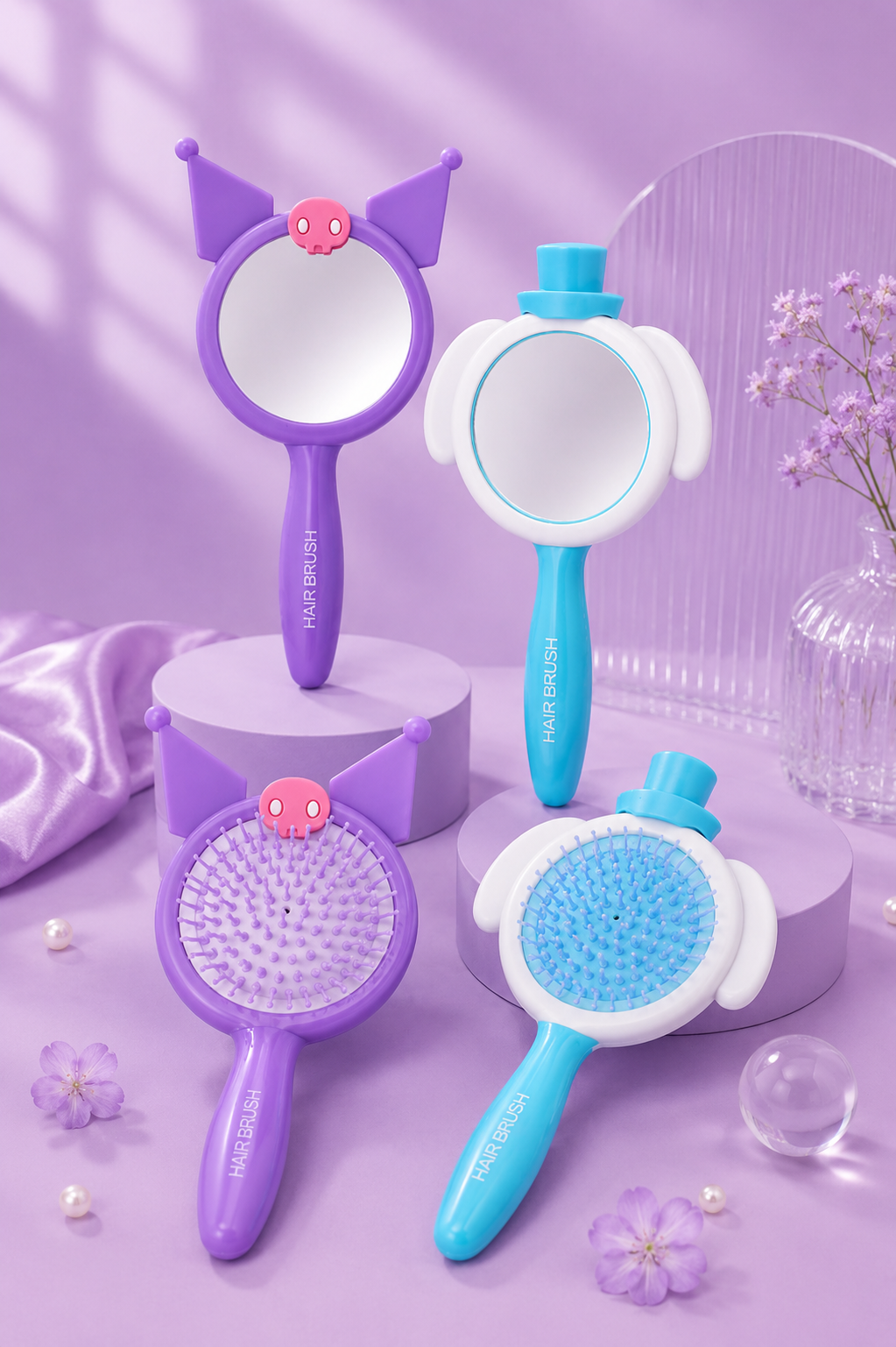 Cepillo Sanrio con espejo