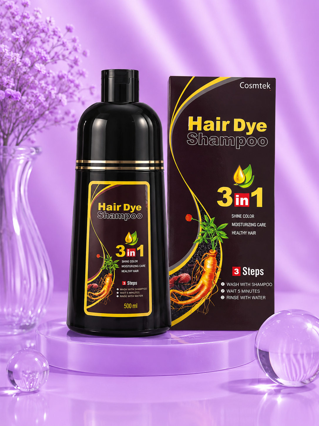 Shampoo tinte café
