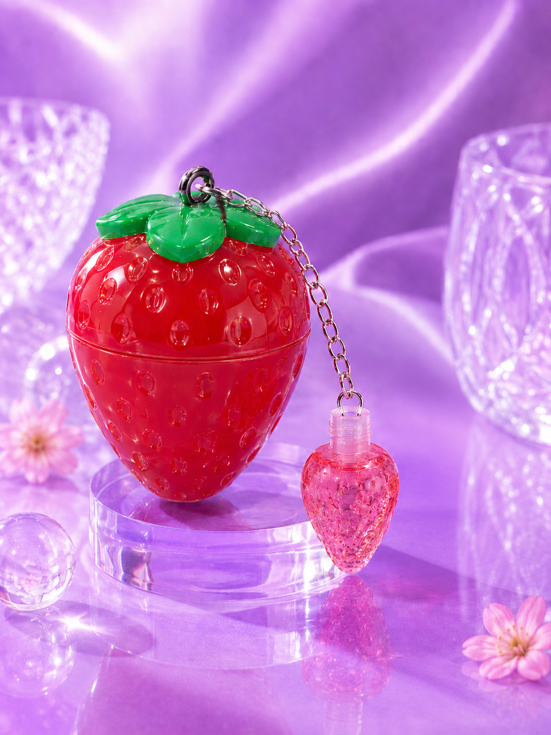 Bálsamo de fresa con gloss de llavero