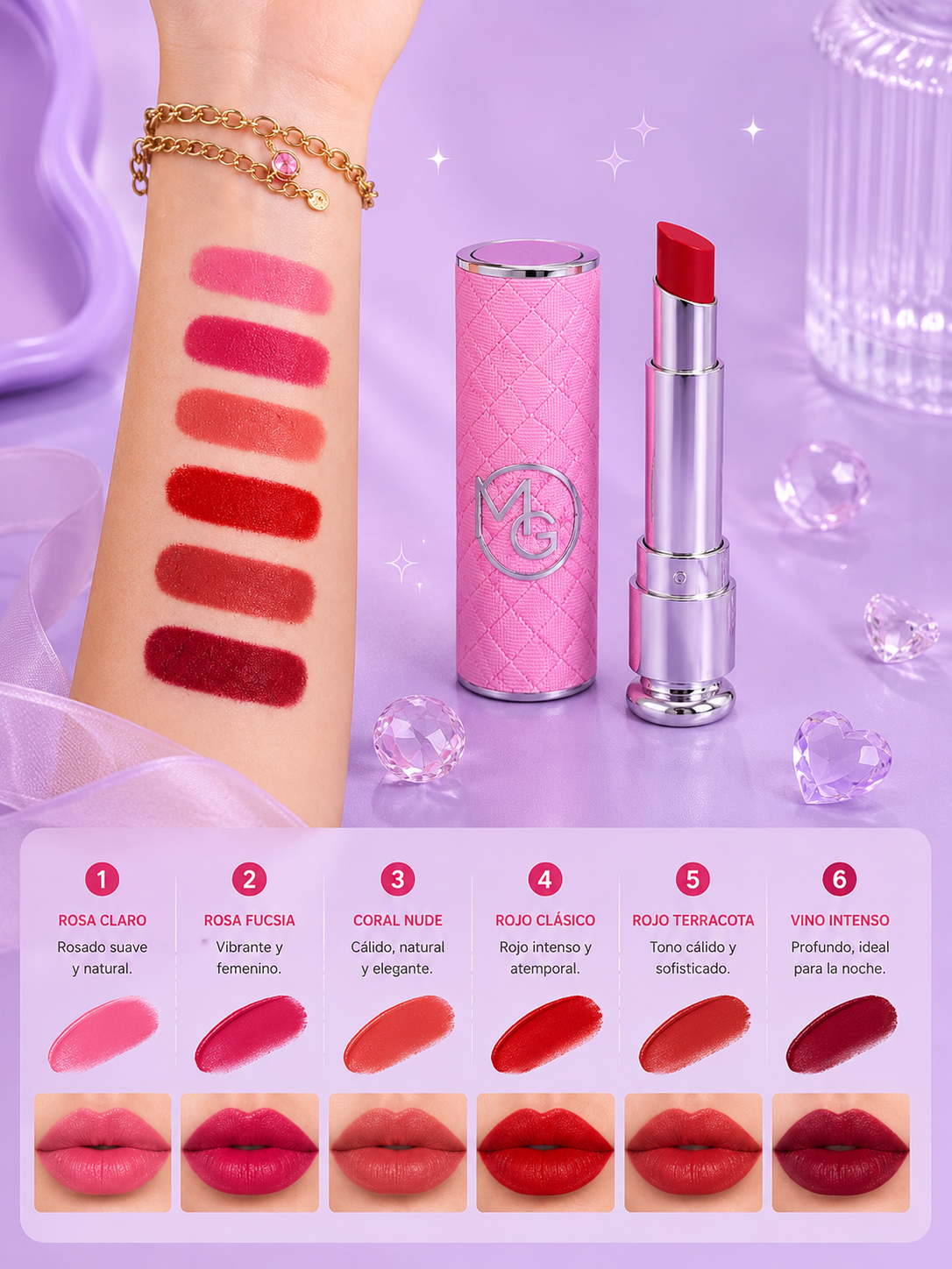 Labial estilo Dior mate elegante mocoallure