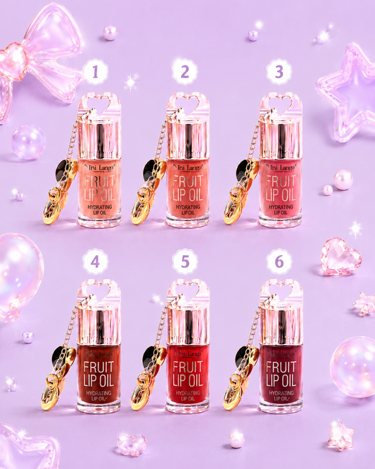 Lip gloss con color con llavero de perrito de globo