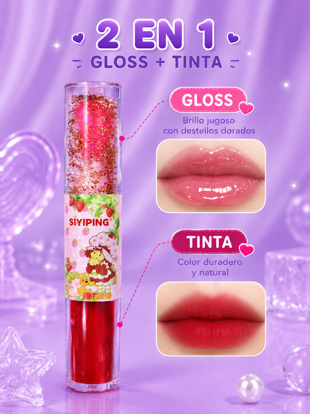 Dúo rosita fresita gloss y tinta