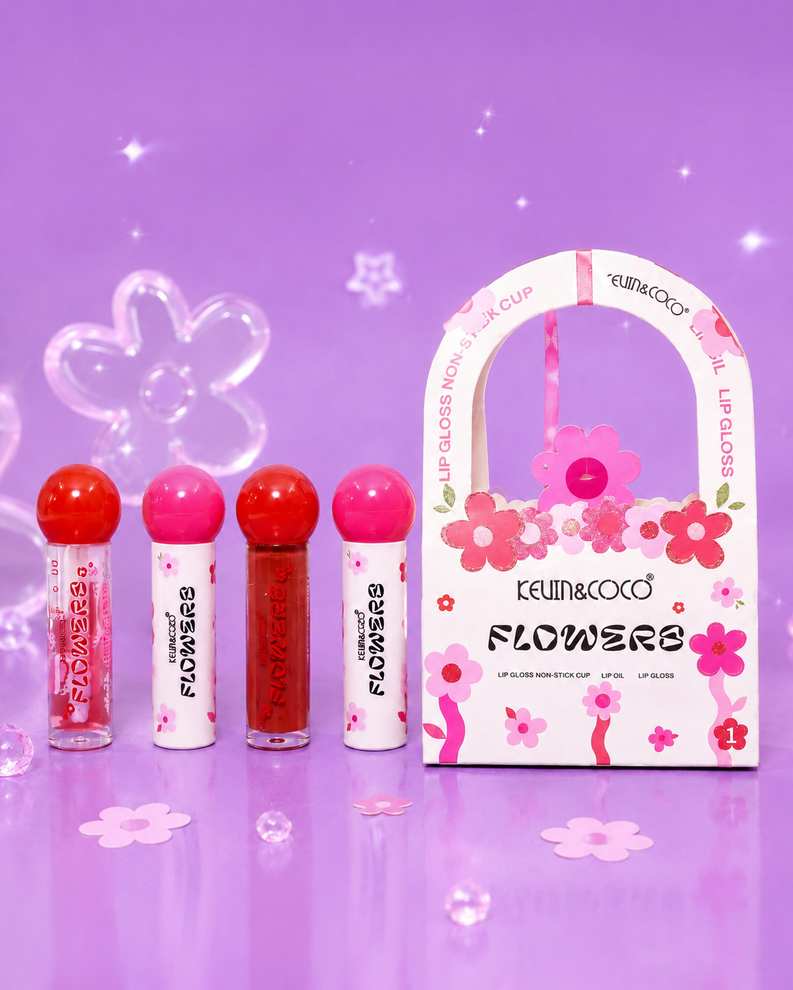 Set flowers gloss Kevin & coco