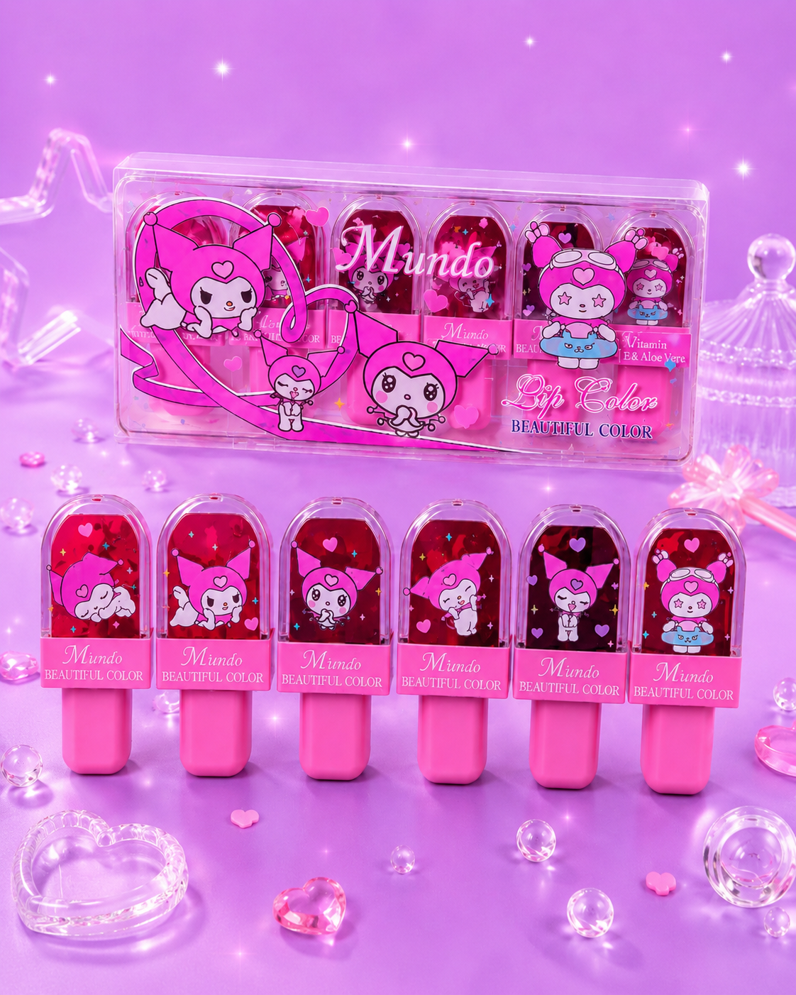 Set de 6 tinta paleta kuromi
