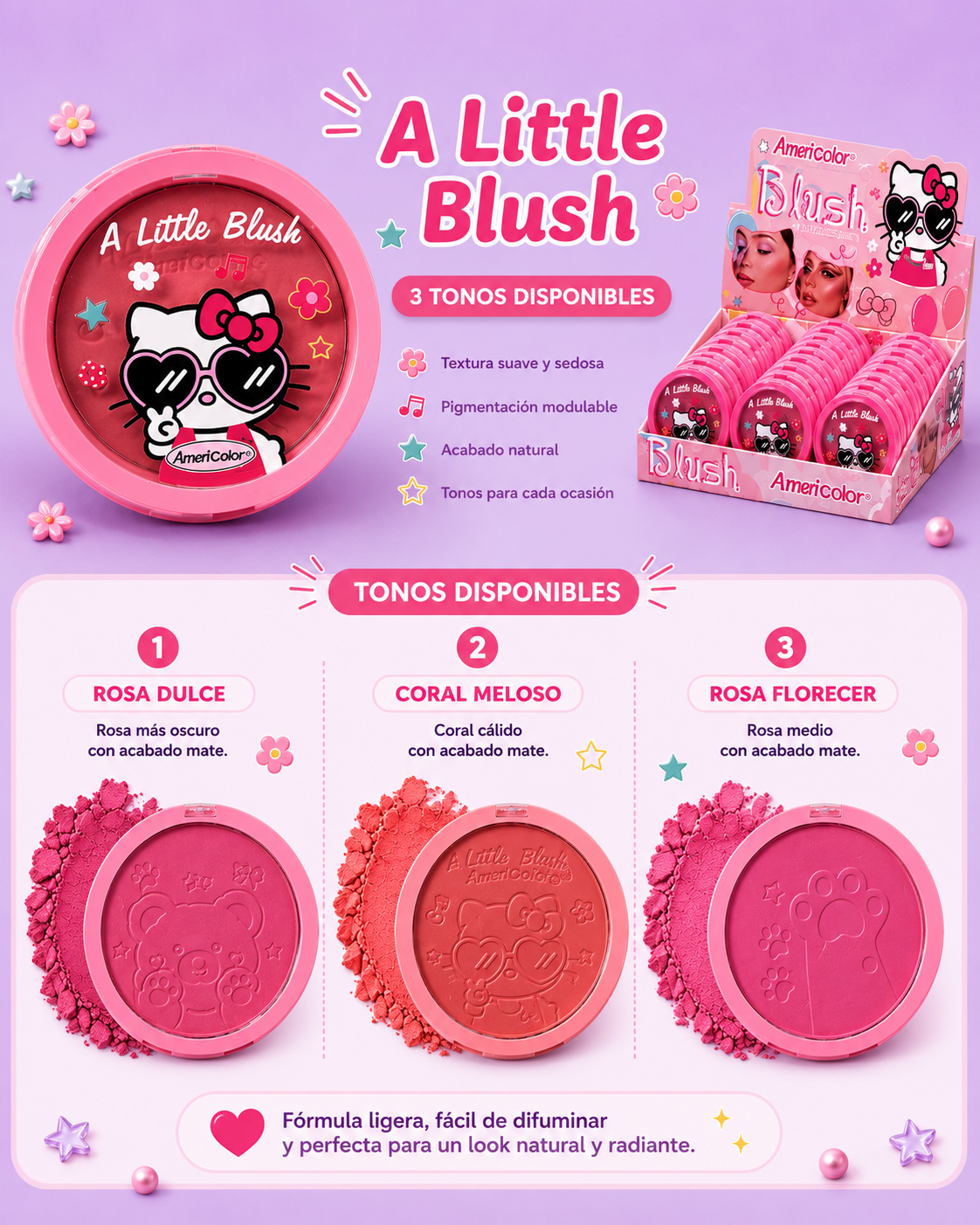 Blush compacto hello kitty