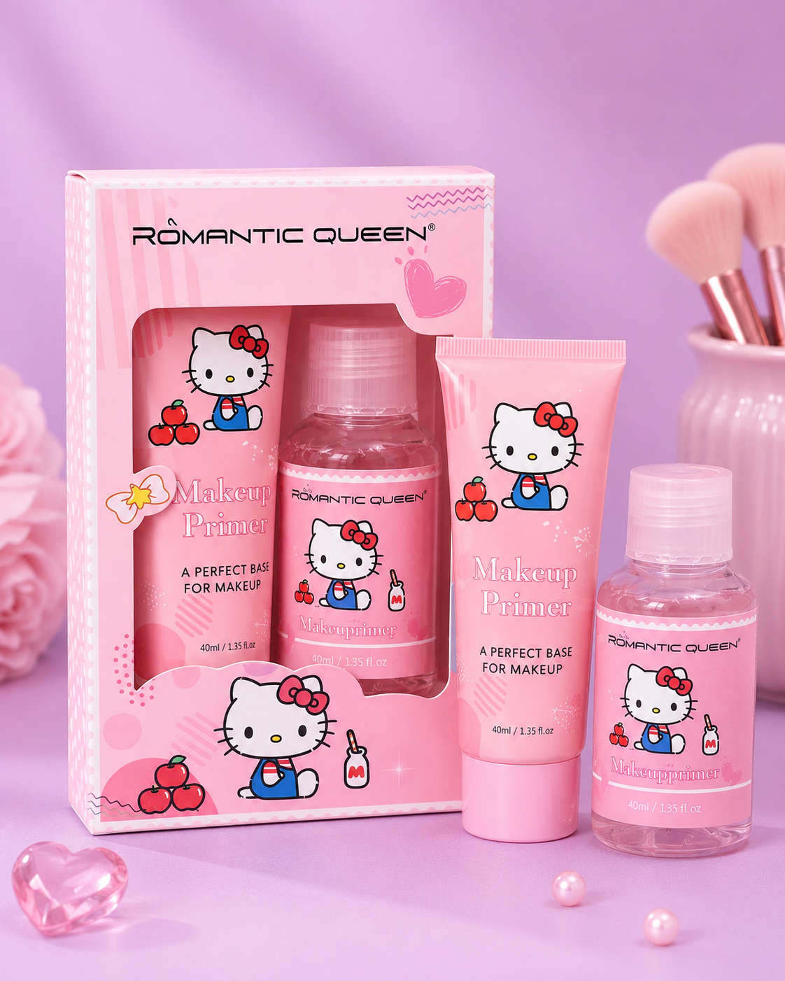 Set dúo hello kitty primer y desmaquillante