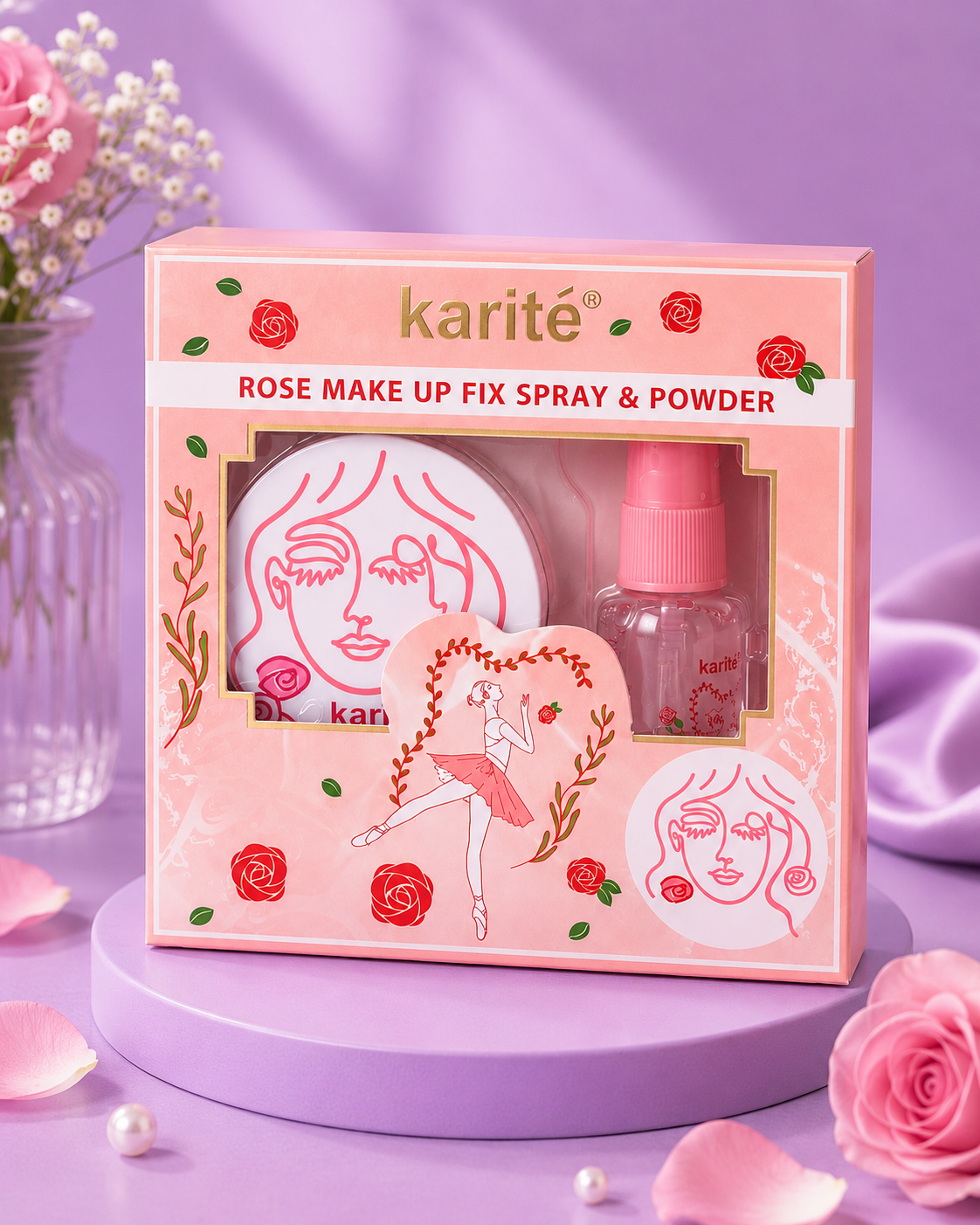 Set fijador de maquillaje y polvo