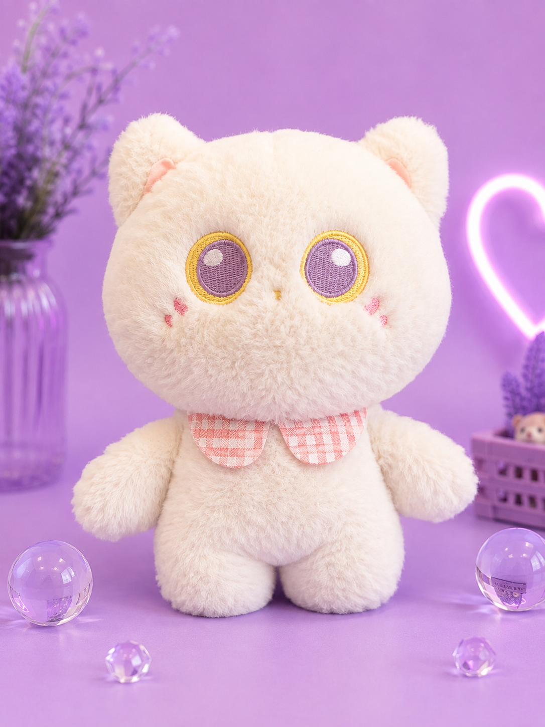 Peluche gatito blanco 22cm