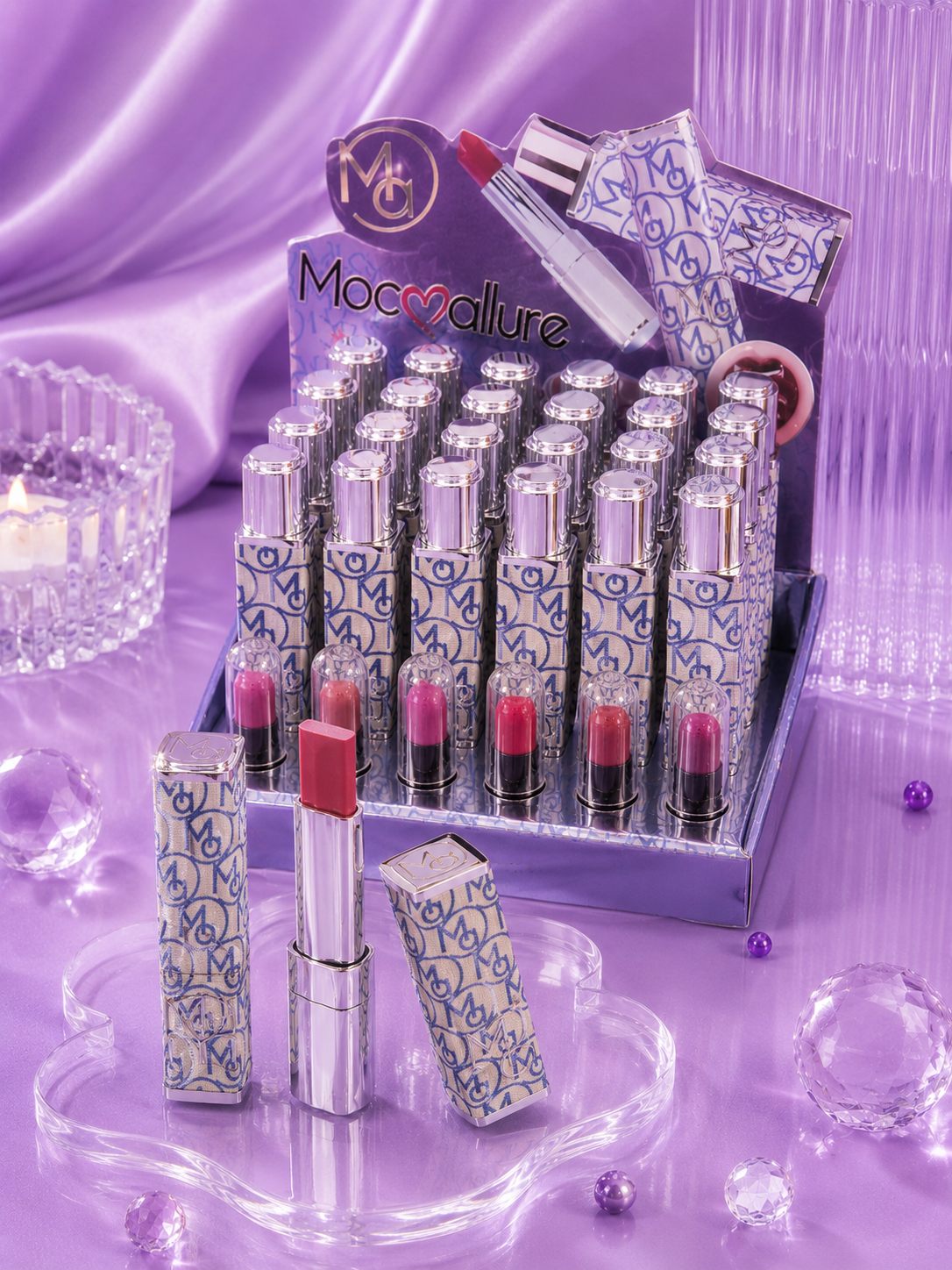 Labial mate estilo Dior azul