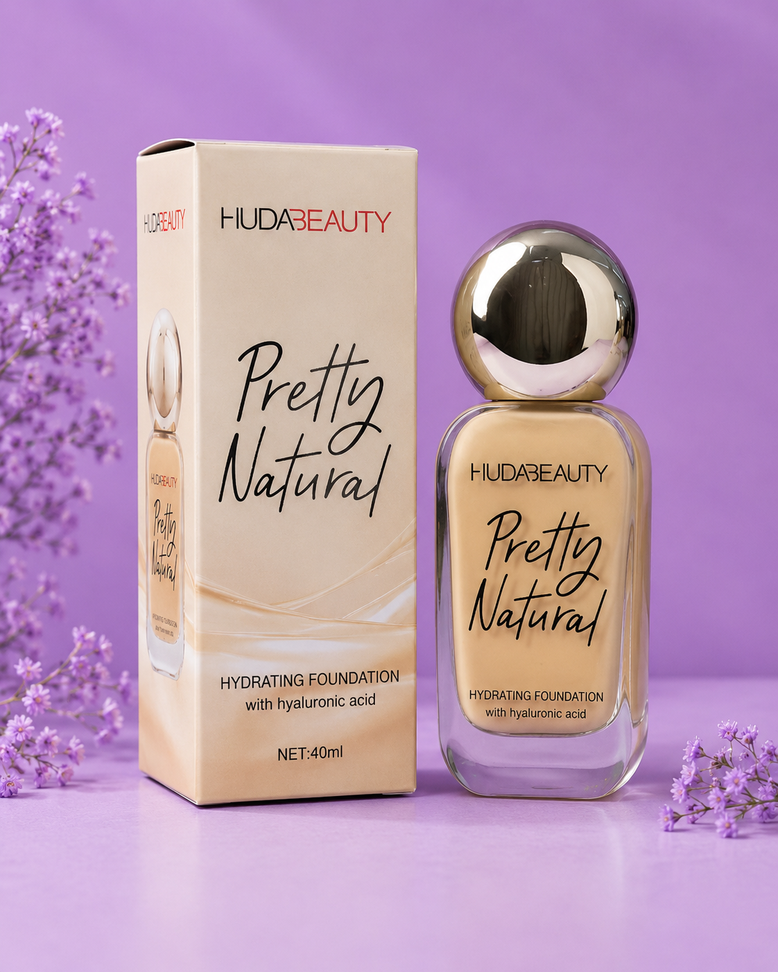 Base líquida hudabeauty pretty natural
