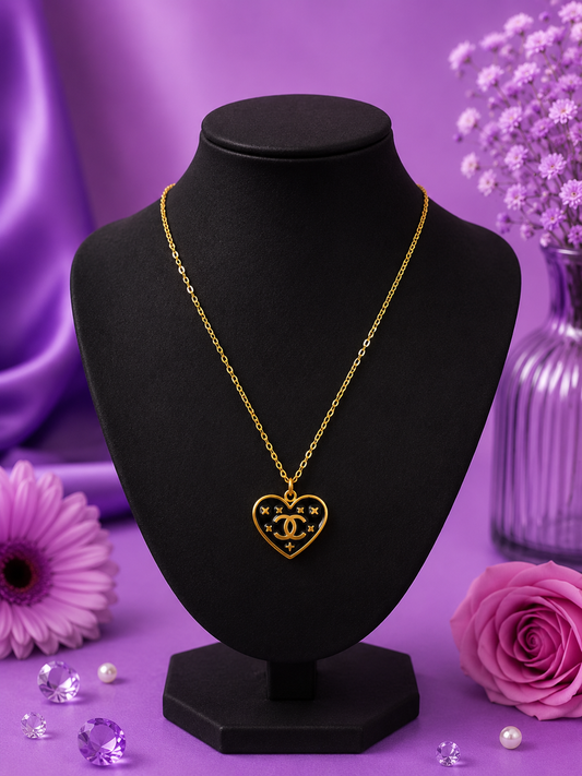 Collar Chanel corazón