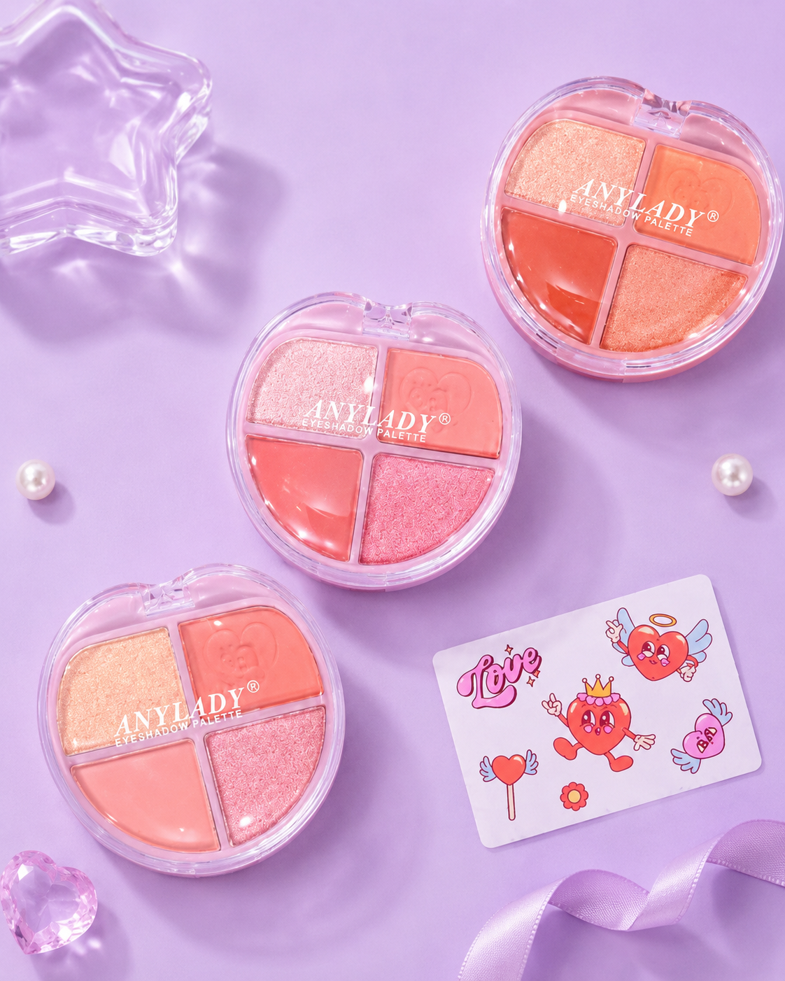 Paleta de sombras con sticker