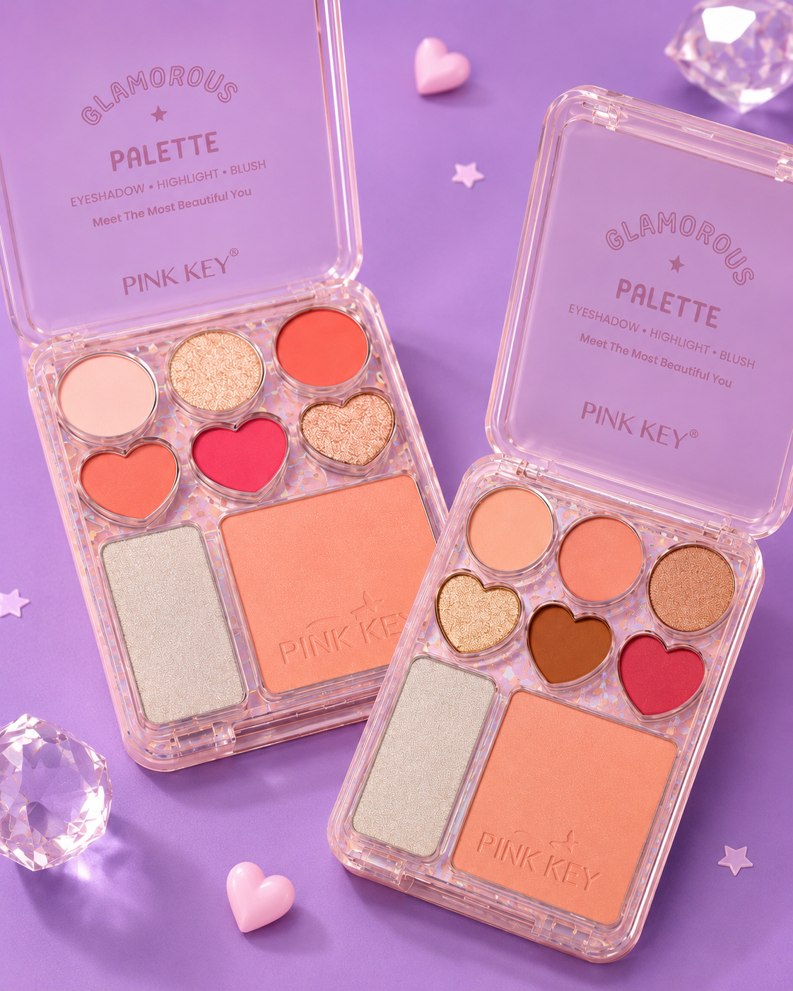 Paleta 3 en 1 pink key