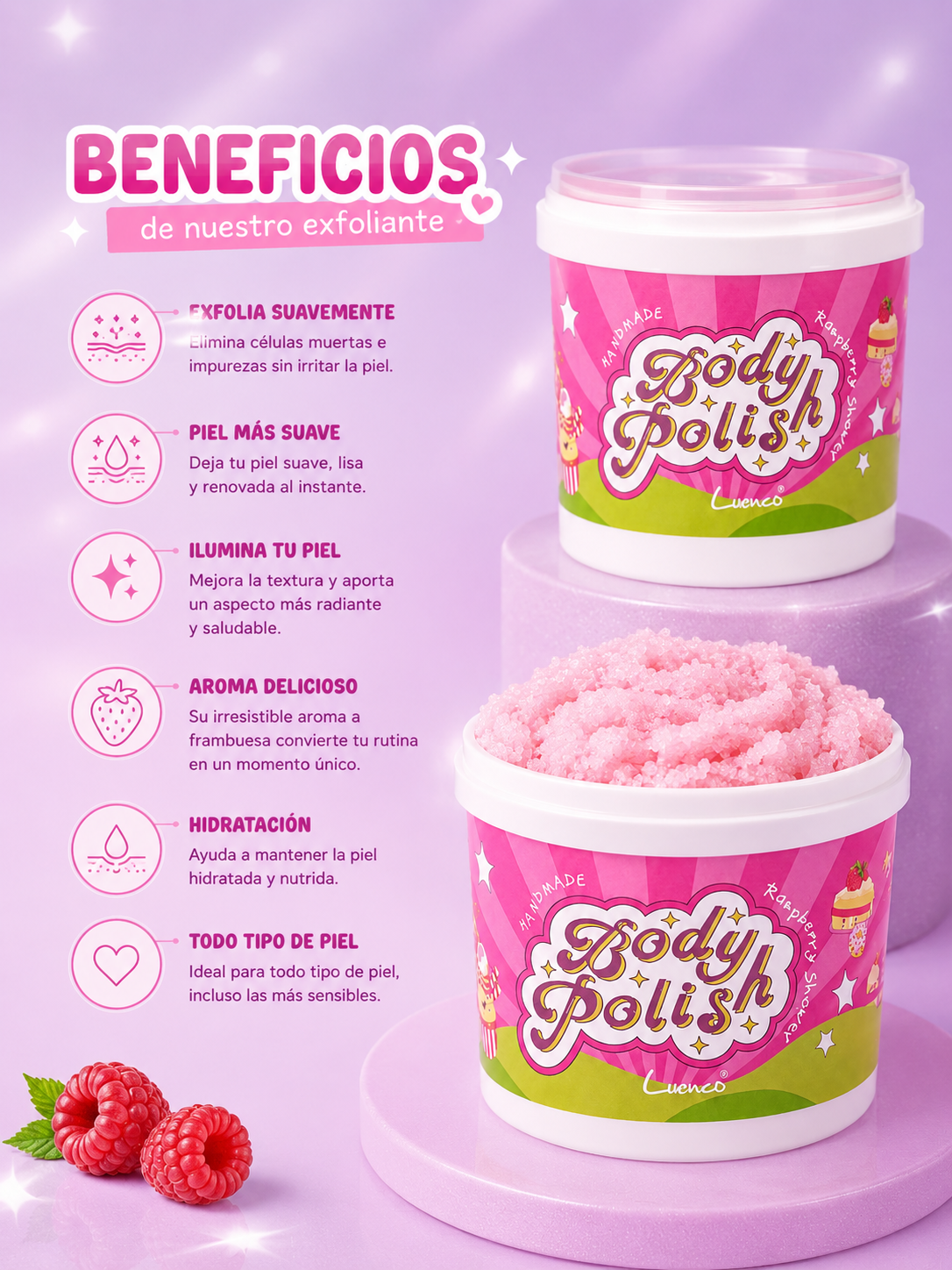 Exfoliante Body Polish pastel de fresa