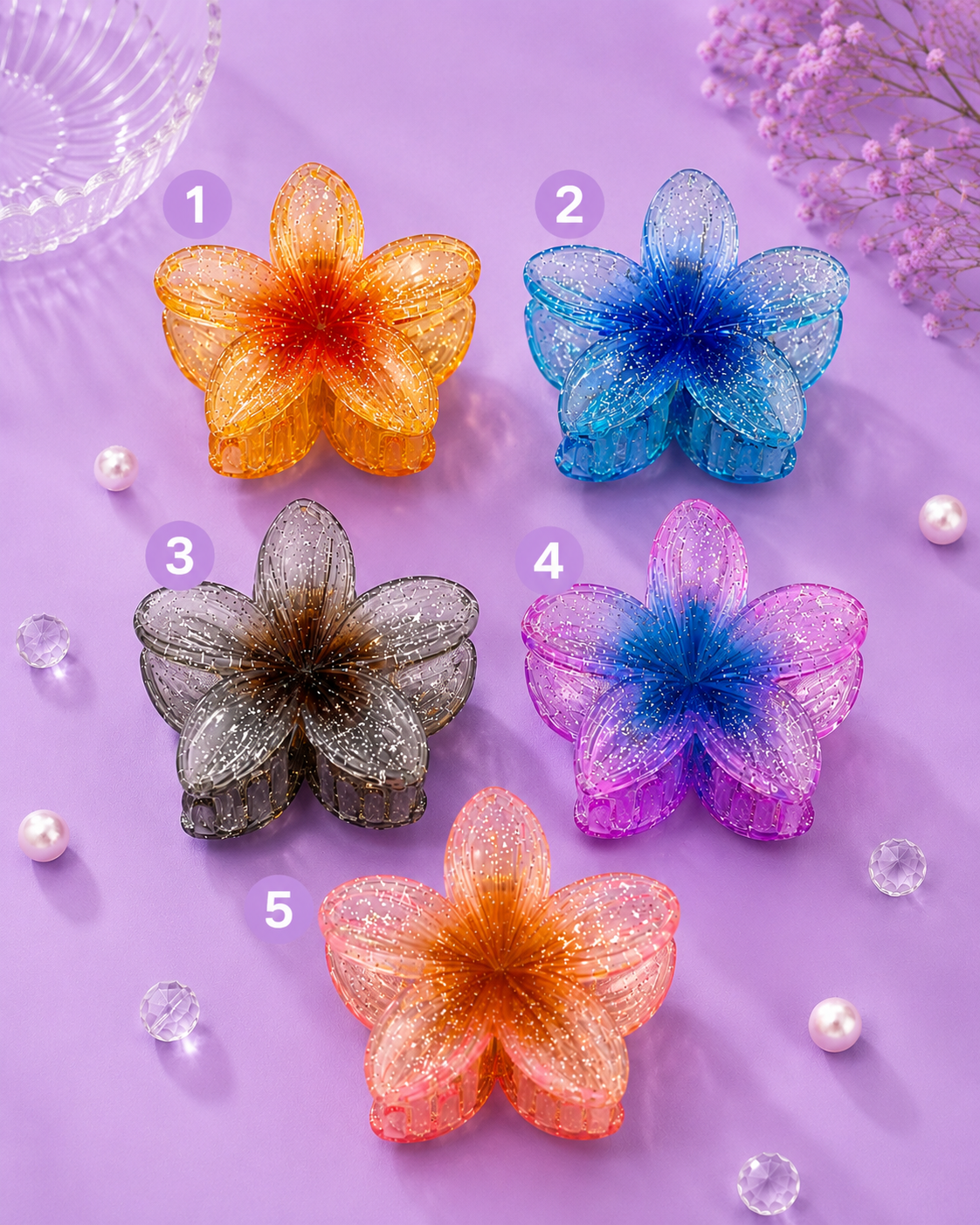 Gancho hawaiano glitter