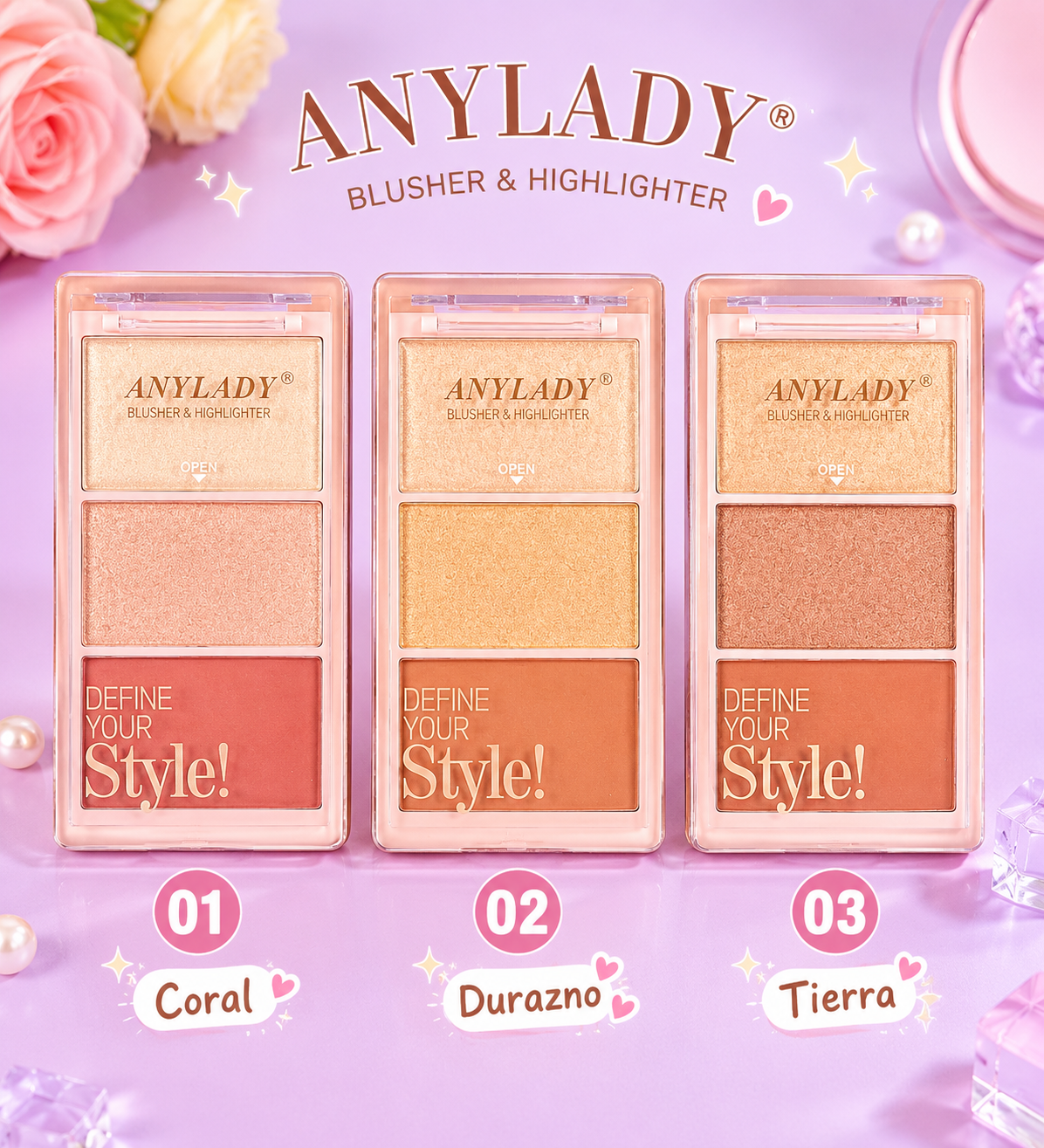 Blush 3 en 1 anylady