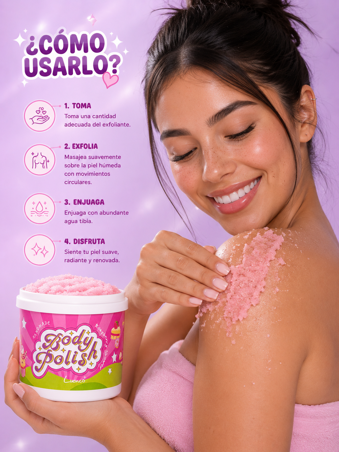 Exfoliante Body Polish pastel de fresa
