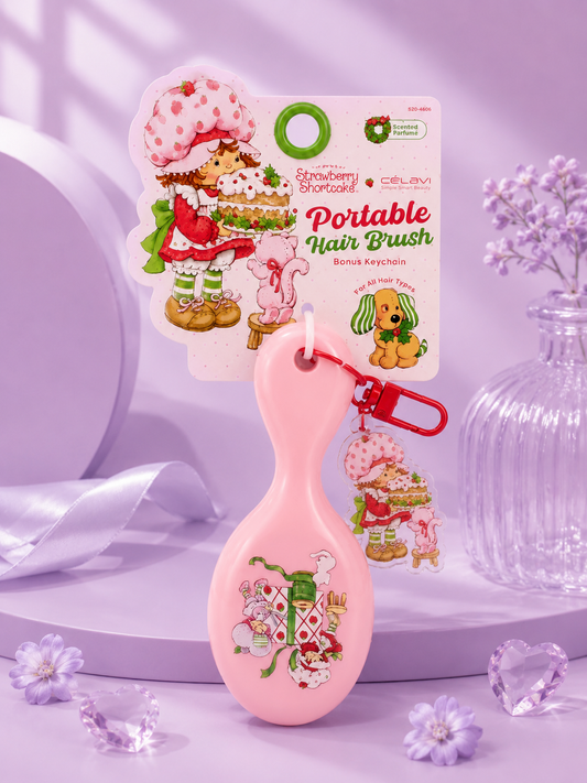 Cepillo con llavero rosita fresita de celavi