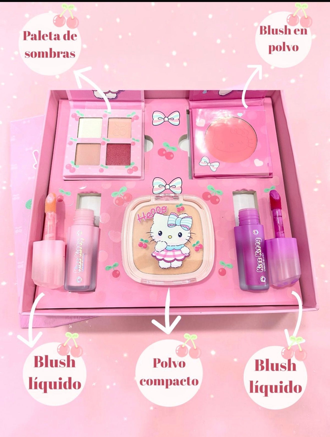 Set de maquillaje de hello kitty