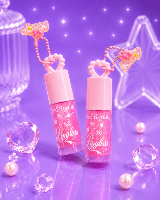 Lip gloss rosita con llavero