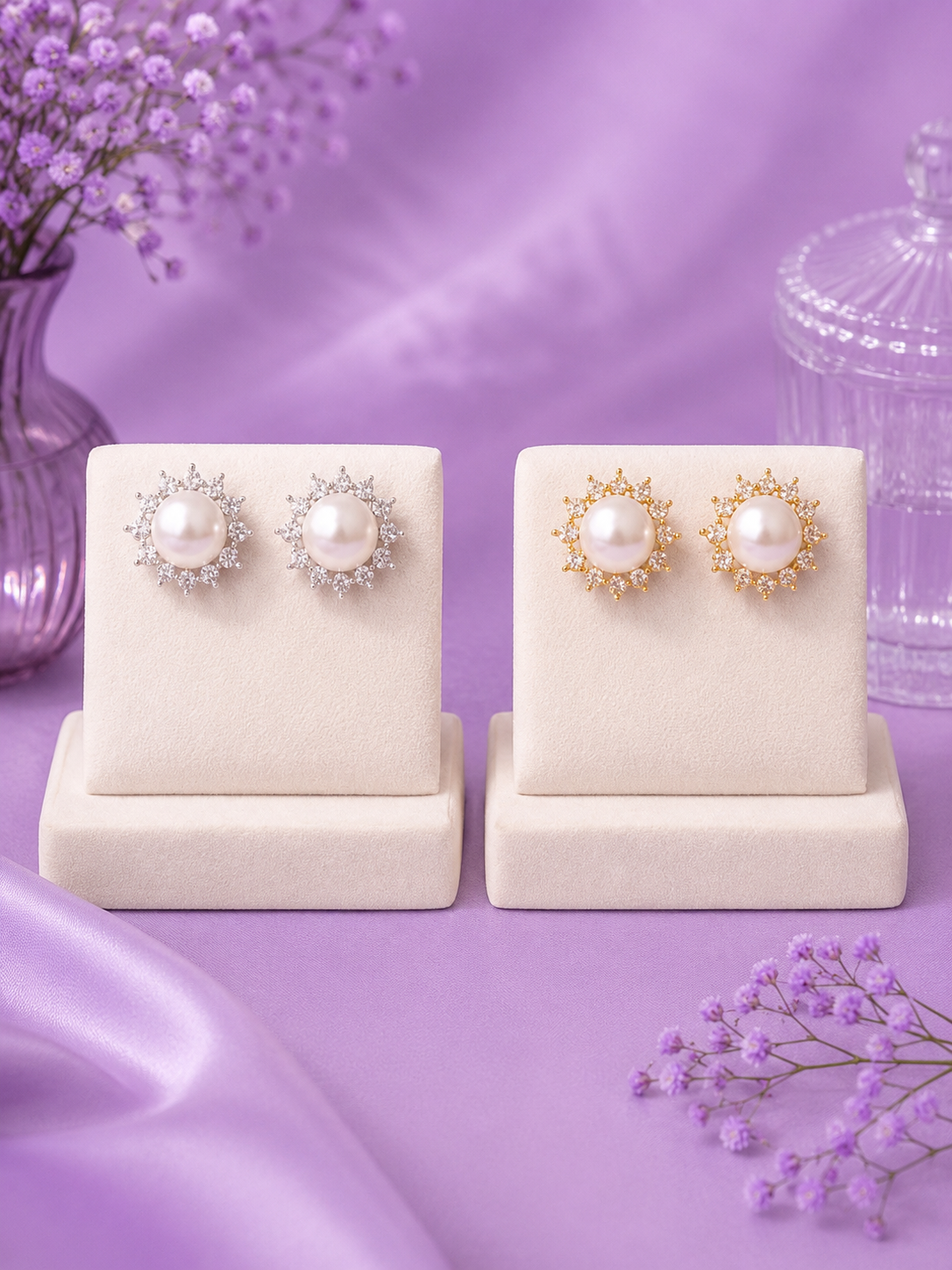 Aretes elegantes estilo sol