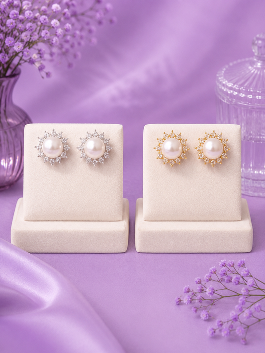 Aretes elegantes estilo sol