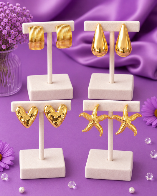 Aretes con formas medianos