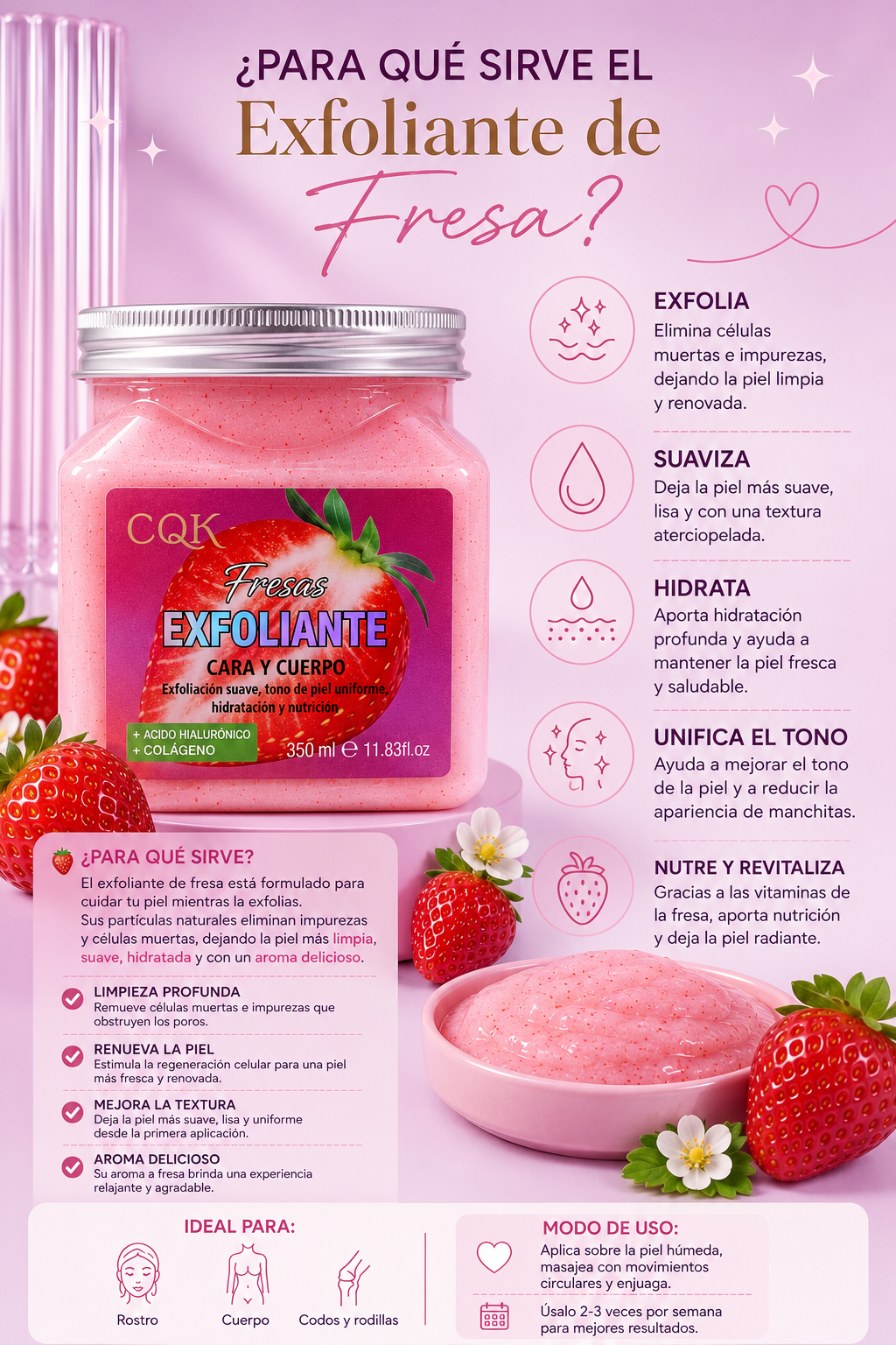 Exfoliante para cuerpo y cara