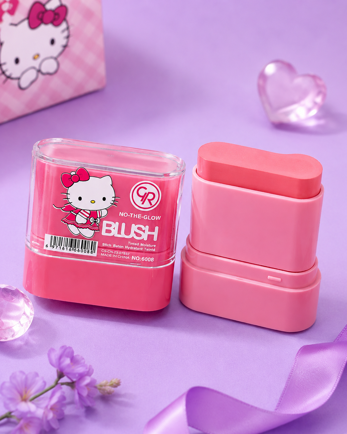 Blush en barra hello kitty cuadrado