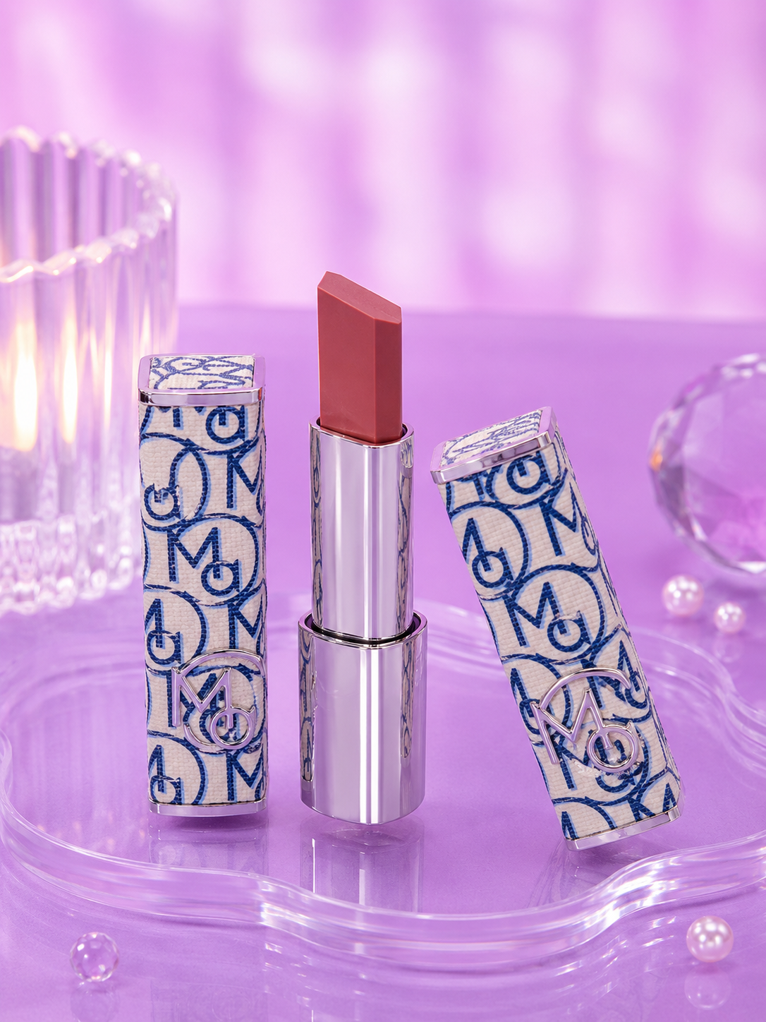 Labial mate estilo Dior azul