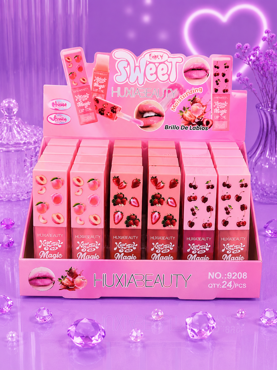 Lip gloss ancho de frutas