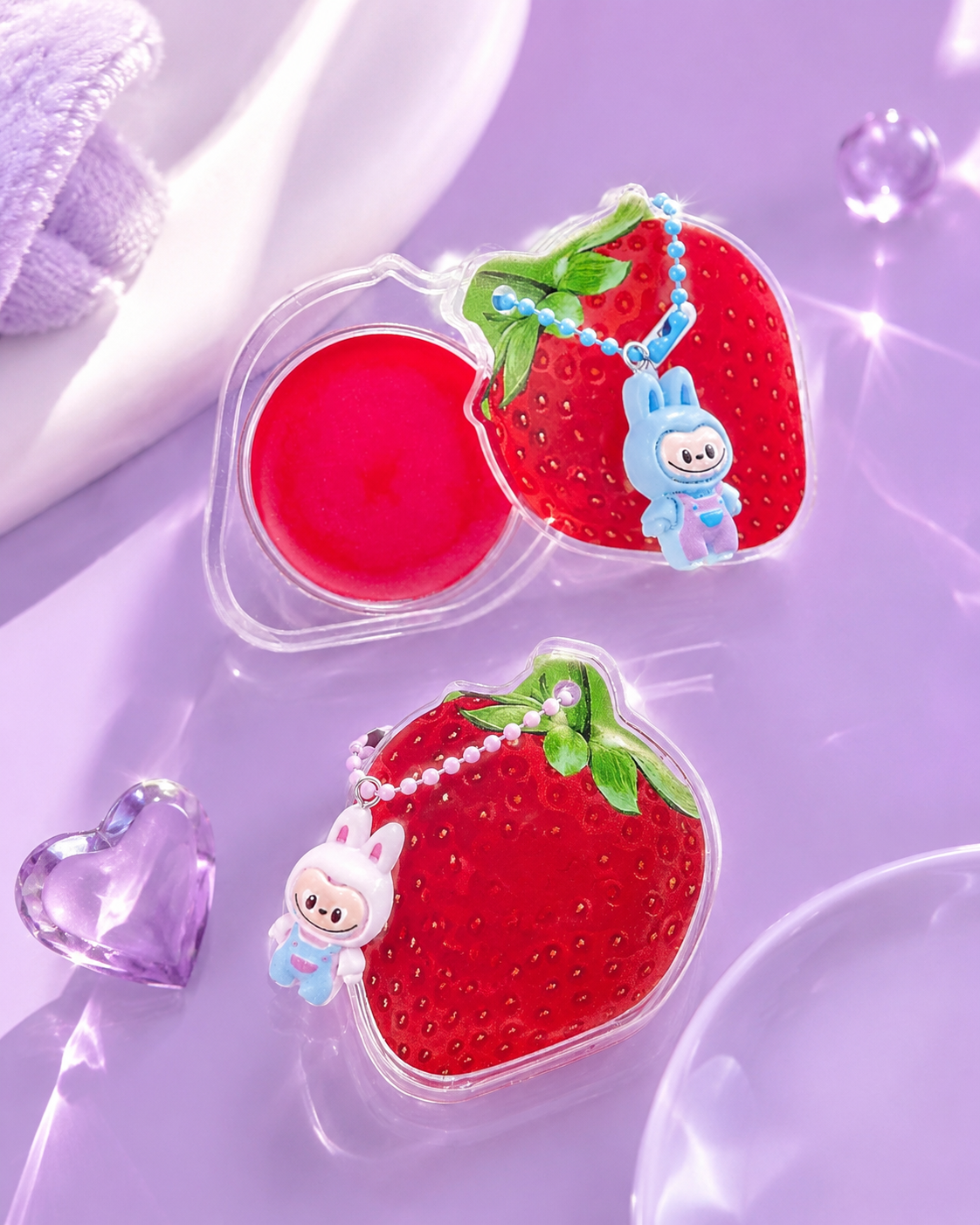Blush en crema llavero labubu