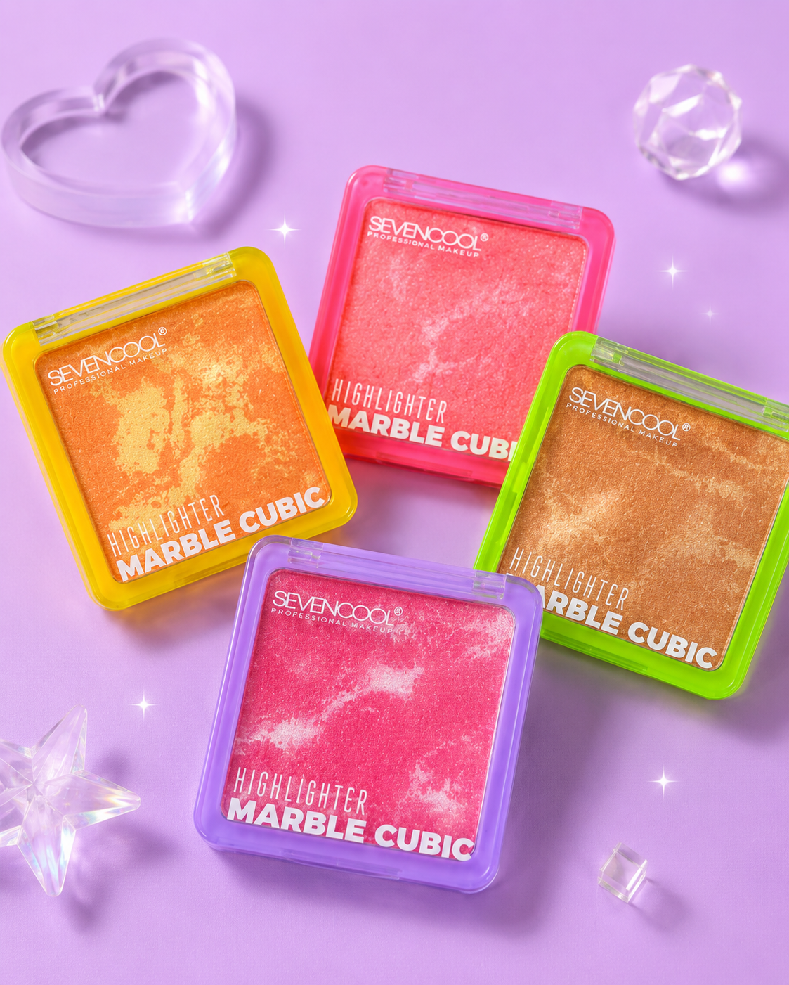 Blush compacto con iluminador
