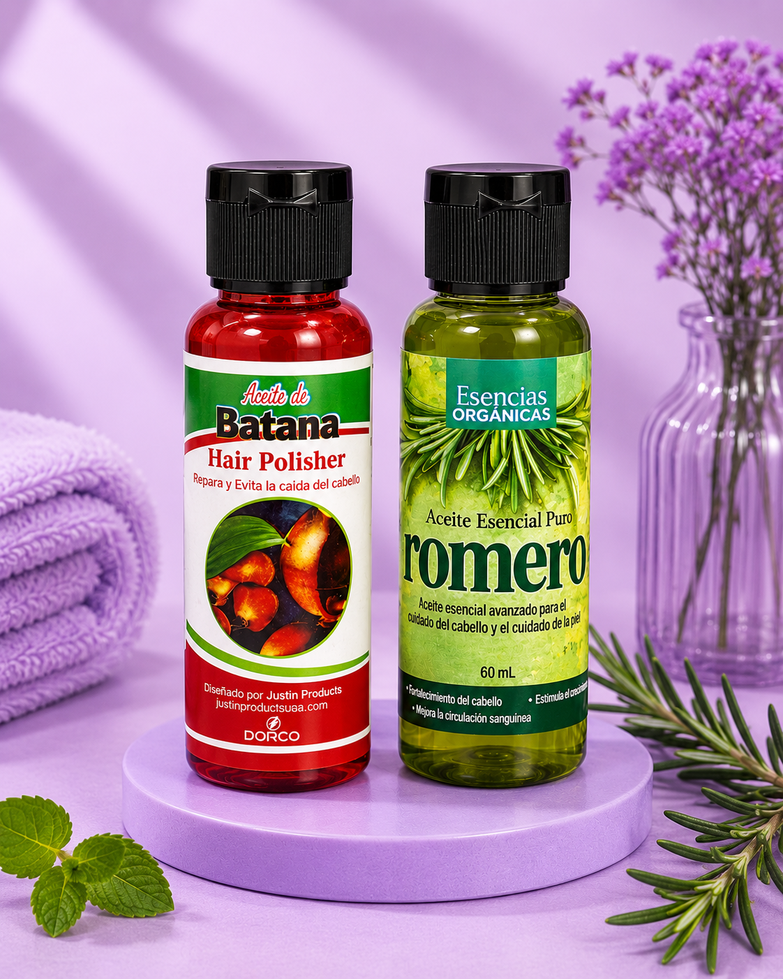 Gotas naturales para el cabello