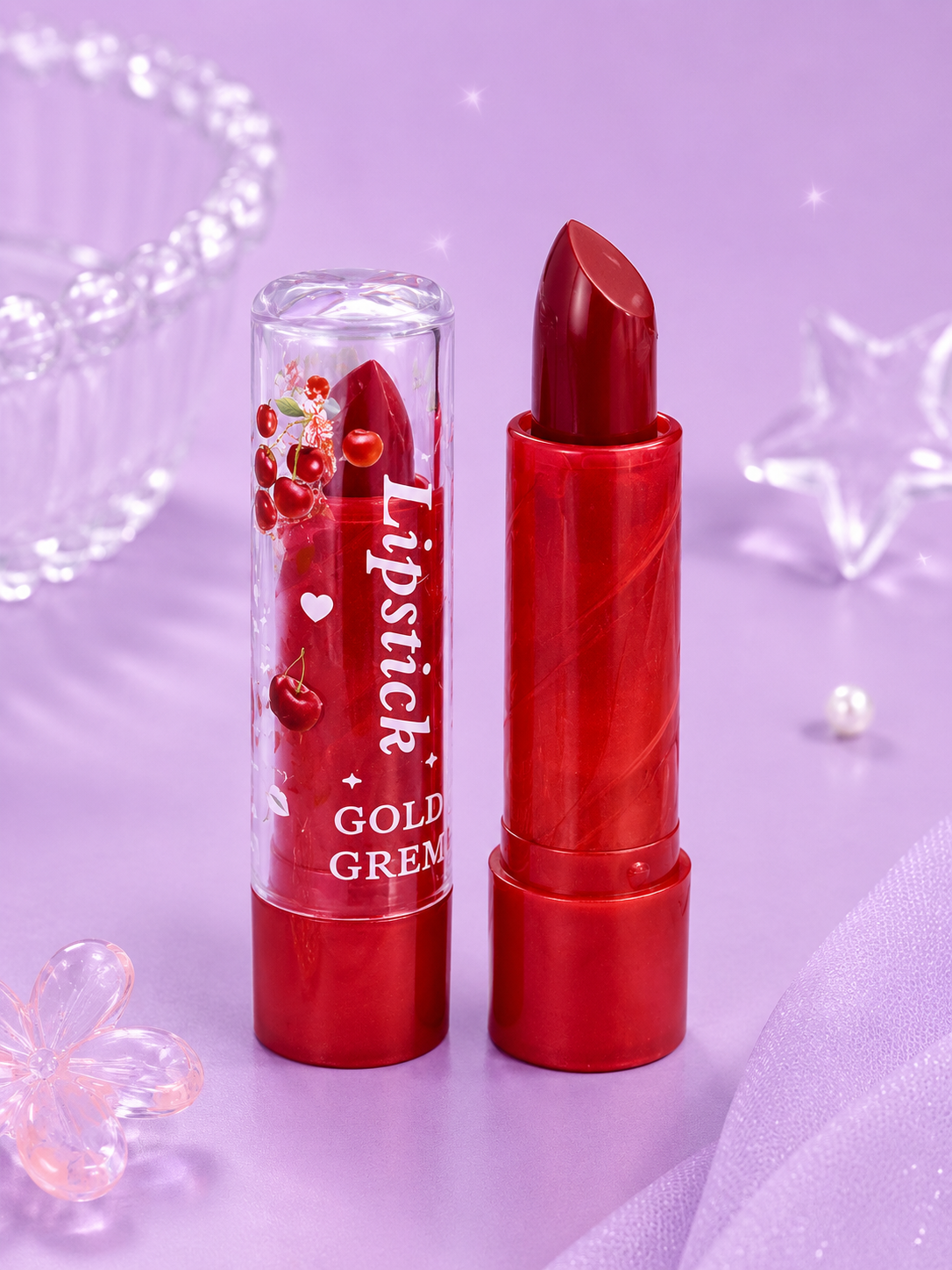 Labial mate rojo Cherry