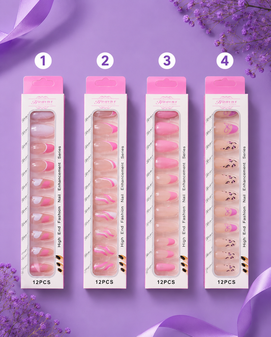 Uñas press on estilo coreanas