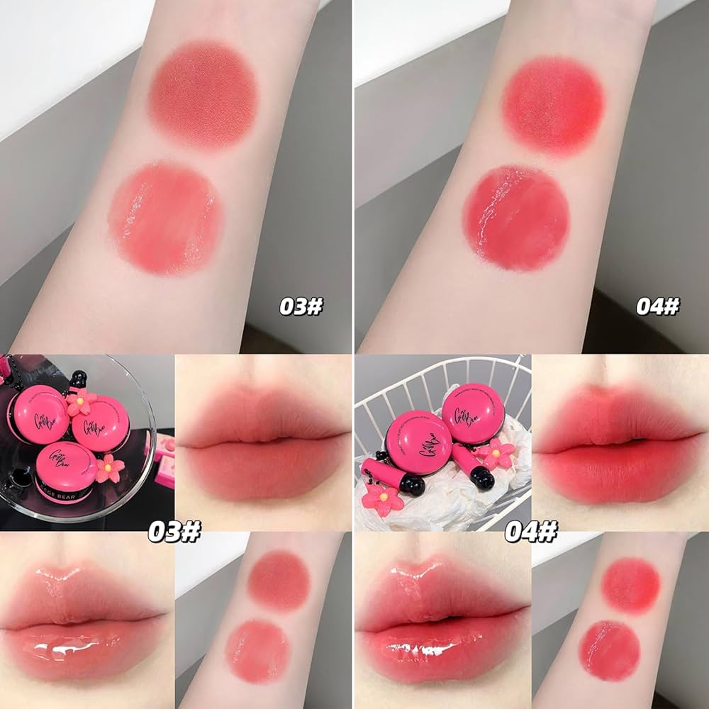 Labial dúo gege bear con llavero y aplicador