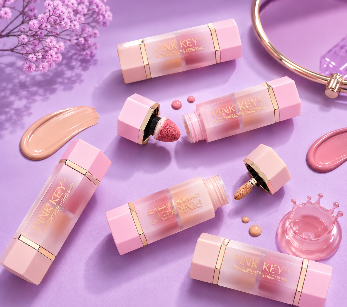 Dúo pink key corrector y Blush