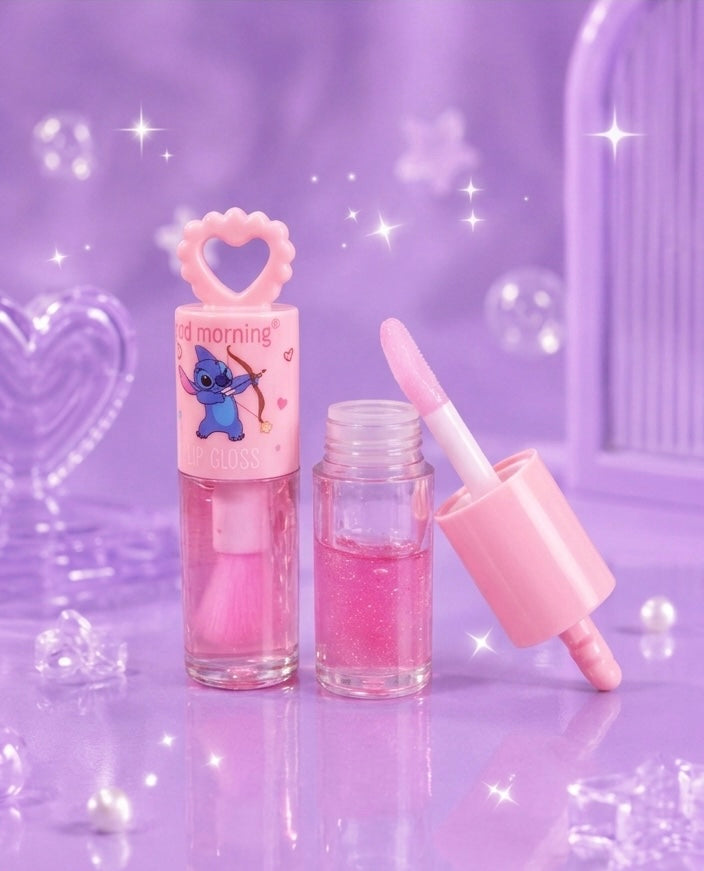 Lip gloss corazón Stitch aplicador ancho